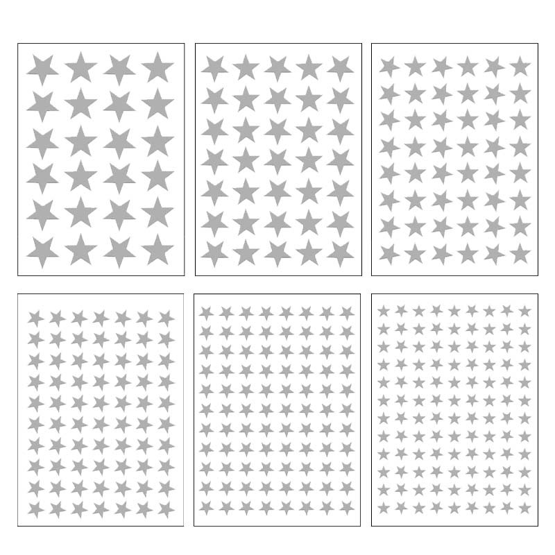 

10 Sheets/Pack Silver Five Pointed Star Stickers Encourage and Reward Stickers for Primary School Students Pray Stickers