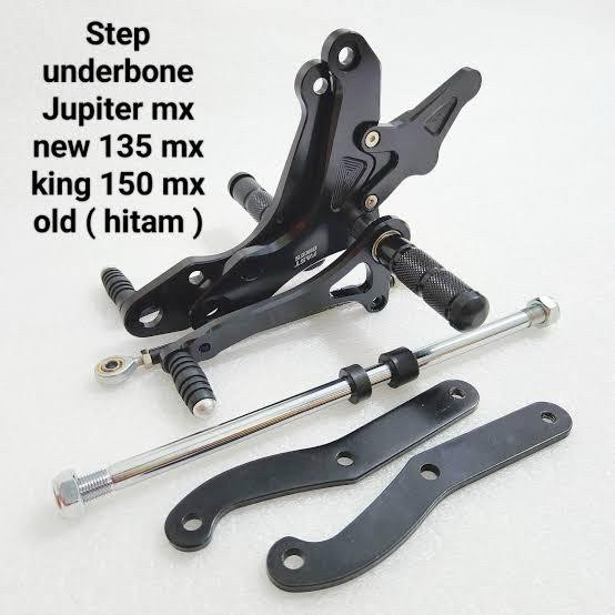 Footstep Underbone / Step Underbone Full CNC PnP Jupiter Mx Old / Mx New 135 / Mx King 150 - Hitam