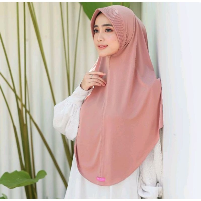 Alena Bergo Pad Jersey Premium Size XL || Bergo Jumbo Panjang