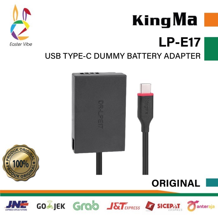 KINGMA USB Type C Dummy Battery Adapter LP E17 Canon 760D 800D - LP-E17 TYPE C