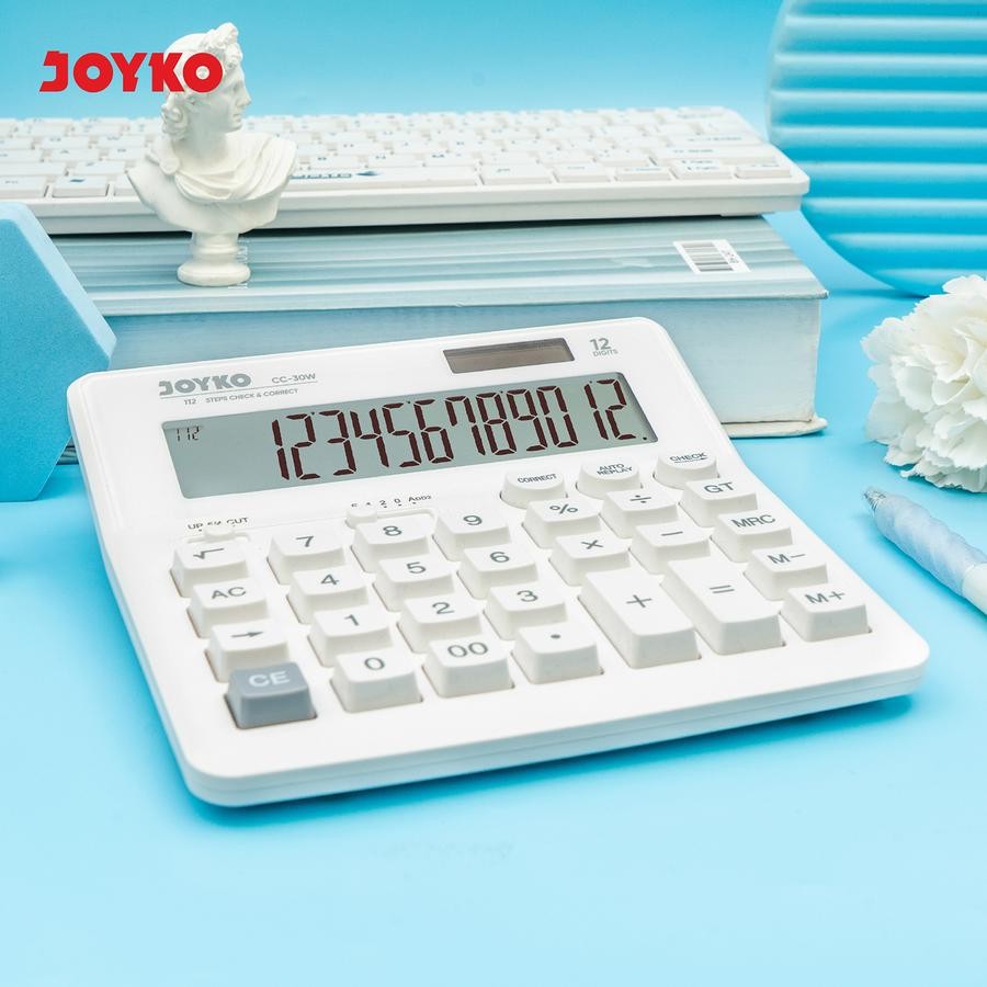 

KALKULATOR CHECK & CORRECT JOYKO CC-30W - 12Digit Calculator Desktop CC30W CEK ULANG