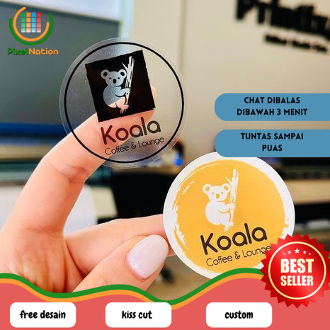 

PiNat SBV 2-7 Print Cetak Stiker Logo Olshop Custom Sticker Label Makanan Anti Air Free Desain