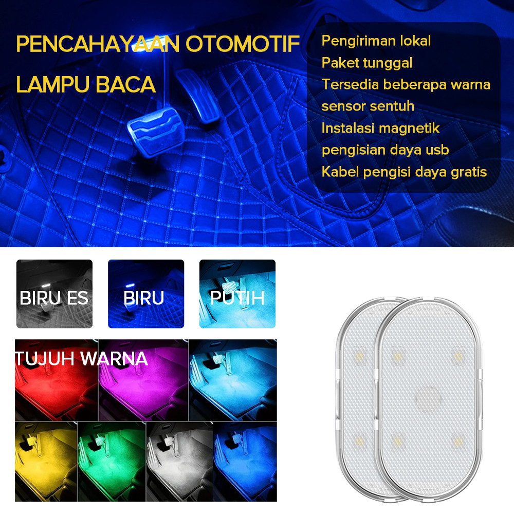 Lampu Baca Mobil Dalam Mobil Plafon Touch Light Otomatis Sensor Gerak Lampu LED Car Ambient 12V Lamp