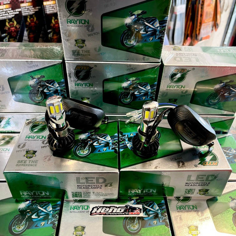 TINBACKSHOP Lampu Rtd 6 sisi Pake kipas, Lampu Led Rtd 6 sisi kipas universal all motor LAMPU RAYTON