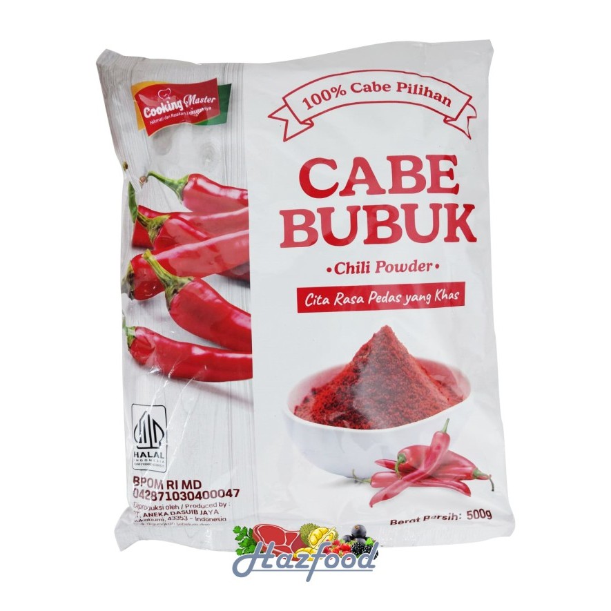 

Cooking Master Cabe Bubuk / Cabai Bubuk / Chili Powder / Chilli Powder - 500 Gram