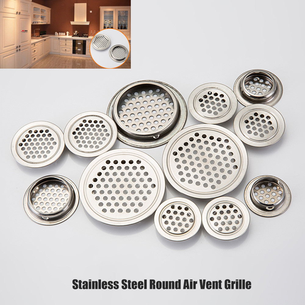 

1/3/5/10pcs Stainless Steel Air Vent Grills 19mm/25mm/29mm/35mm/53mm Wardrobe Cabinet Mesh Hole Ventilation Plugs Home Parts