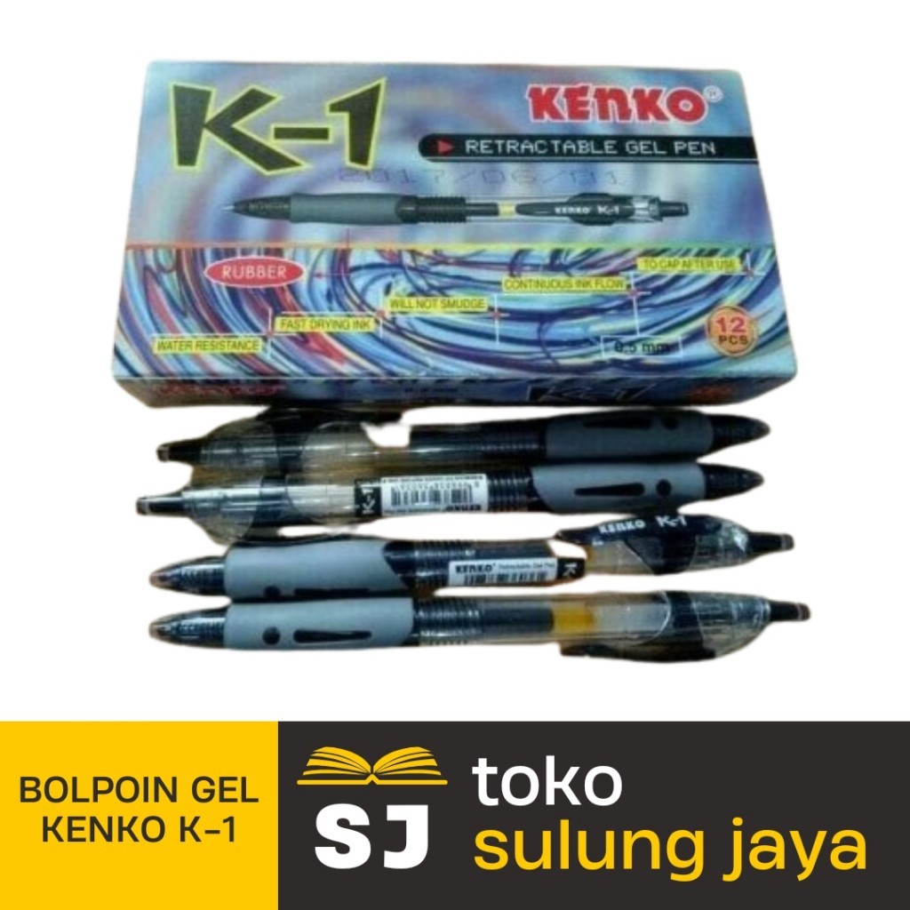 BOLPOIN GEL KENKO K-1 | PEN GEL KENKO | PULPEN KENKO