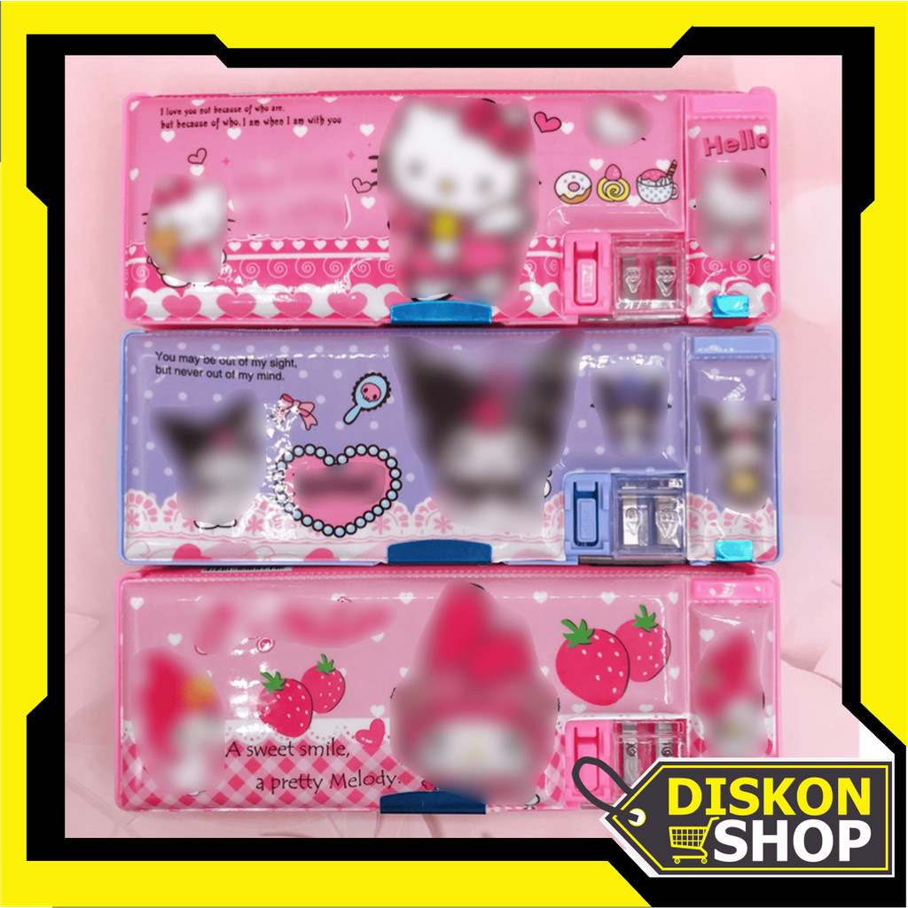 

Diskon Shop - S5984 Kotak Pensil / Kotak Pensil Magnet 2 Sekat / Kotak Pensil Anak Dilengkapi Rautan / Kotak Pensil Lucu