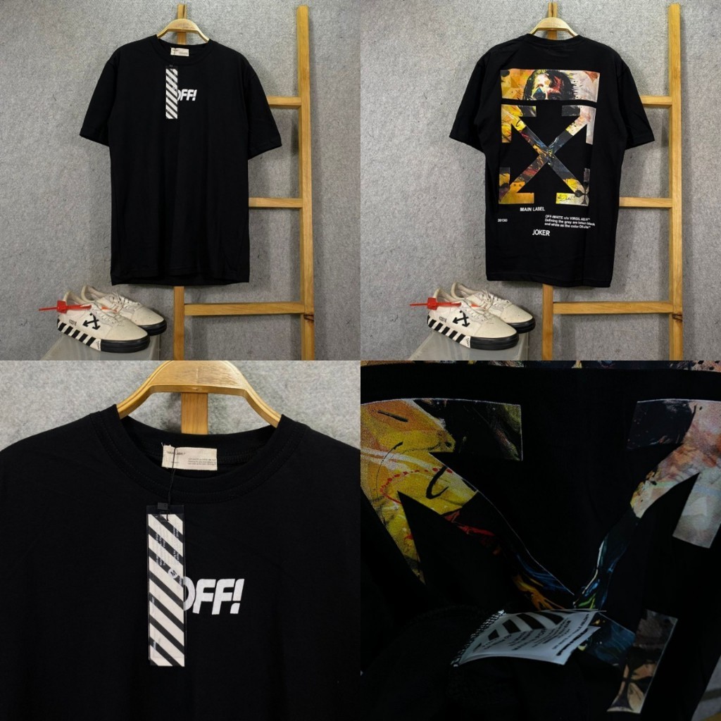 KAOS T-SHIRT BAJU VIRGIL ABLOH DIAGONAL TEMPERATURE ARROW