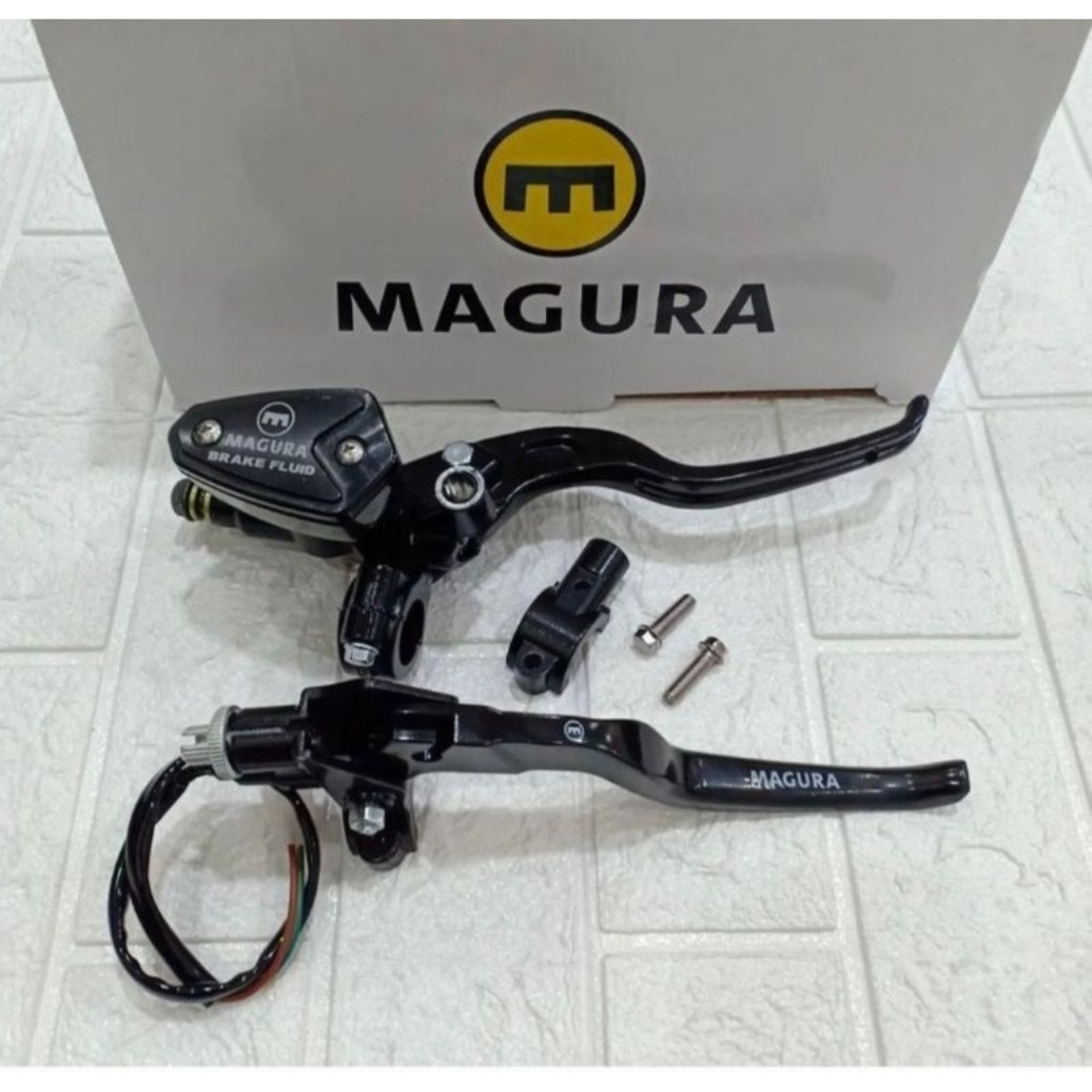 PUJEGANSHOP Master Rem Set Oval Magura Handle Rem Set kiri kanan Magura Universal Handle Kopling Uni