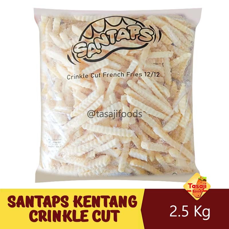

Santaps Kentang Crinkle Cut Fries 2.5 Kg Frozen Food