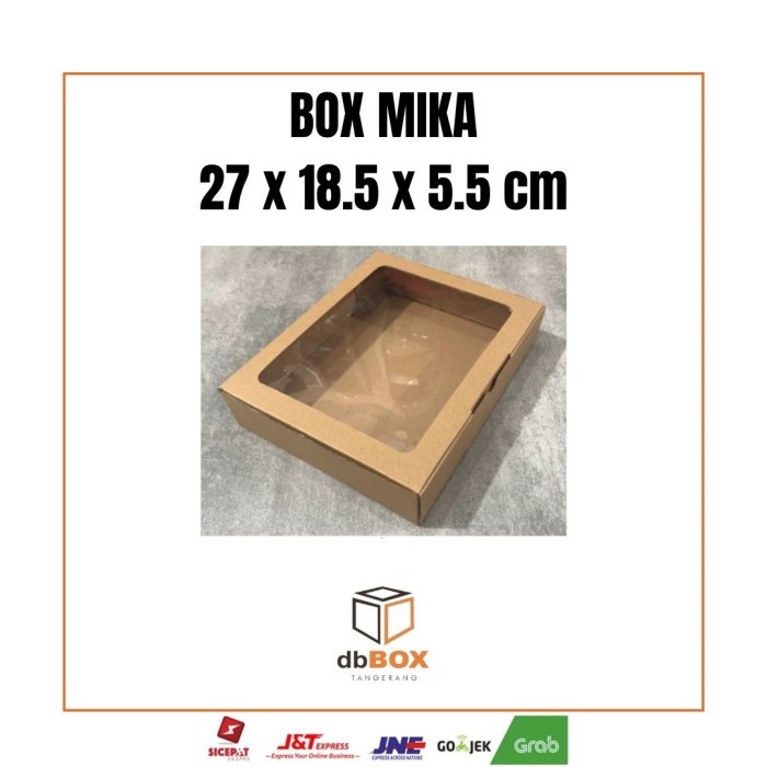 

BOX MIKA 27x18.5x5.5 cm | Box Die Cut & Easy Usage | Box Kue Bolu Tart KARDUS MURAH | KARDUS BOX |KARDUS DIECUT