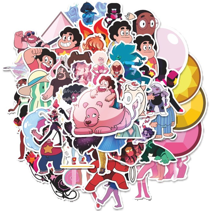 

HOT 50 PCS STIKER Kartun Steven Universe Char Mix 1 Stiker Fashion Cars Decal Dingin Kartu Album Custom Vinyl Anti Air- Sticker Aesthetic Buku Journal Koper Casing HP Tablet Laptop Helm Motor Botol Minum