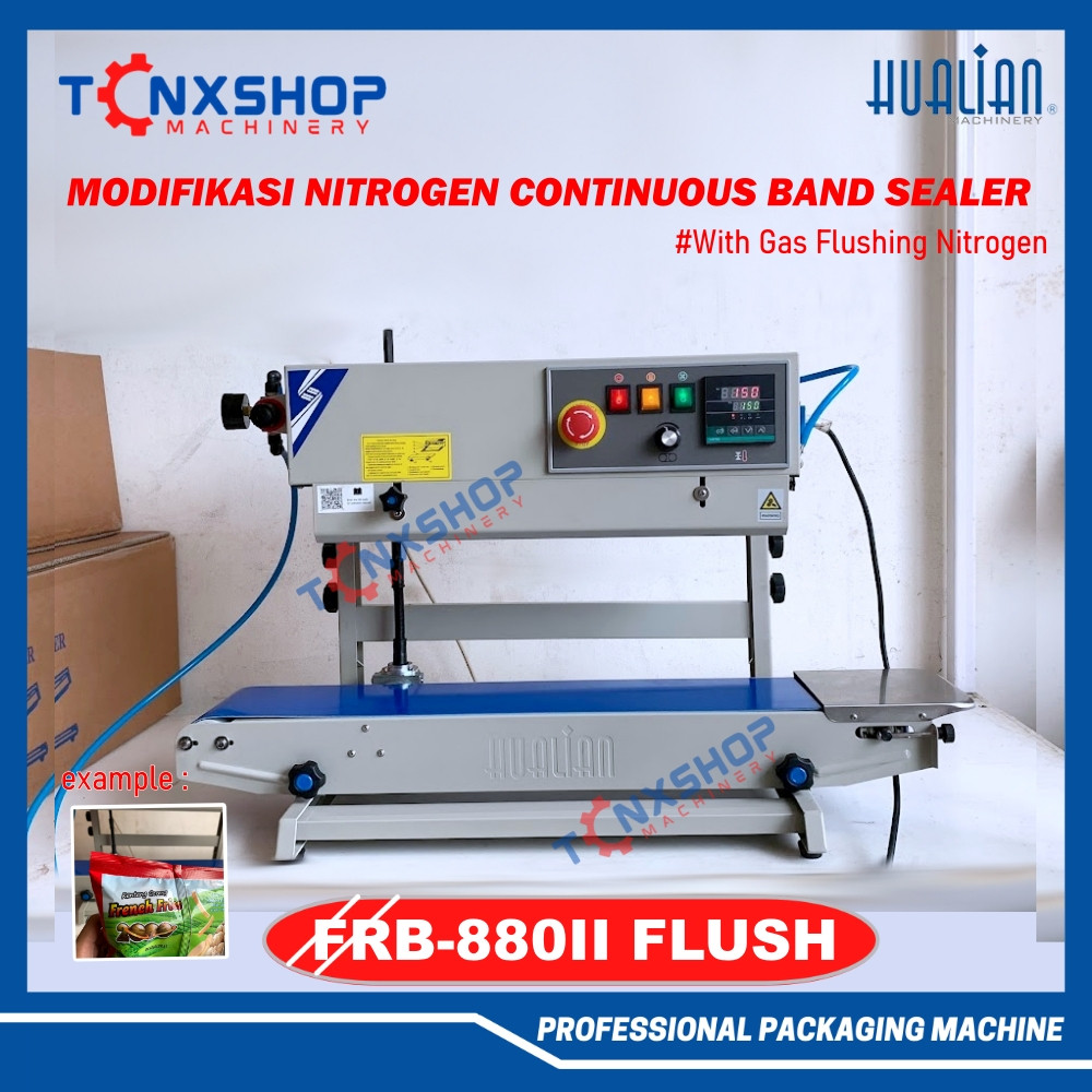 MODIFIKASI Mesin Continuous Sealer Nitrogen Gas Flushing Packing Snack