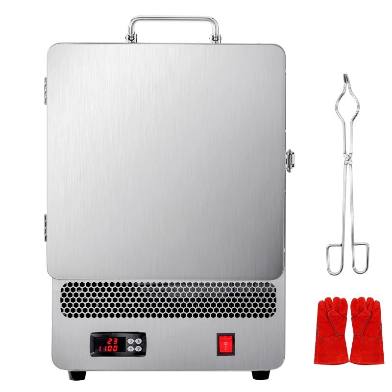 

1500W Electric Melting Furnace Max Temperature 2192℉ Stainless Steel Metal Clay DIY Metal Tempering Glazing on Pottery