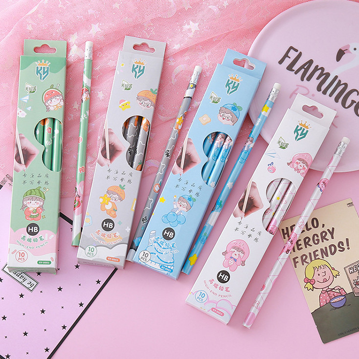 

10 PCS PENSIL MOTIF KARTUN LUCU/PENSIL MURAH MERIAH PGS