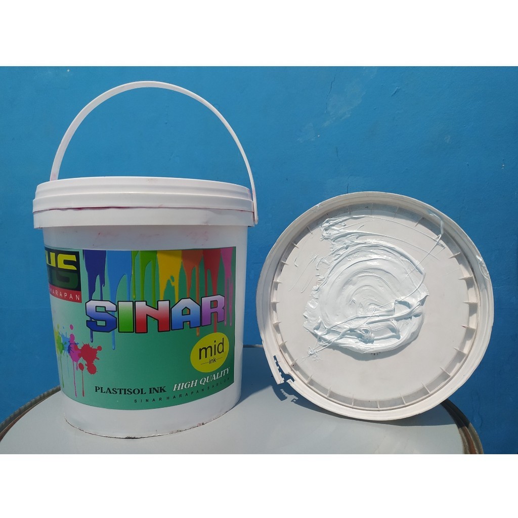 

plastisol MID sinar harapan sablon warna putih kemasan 5kg