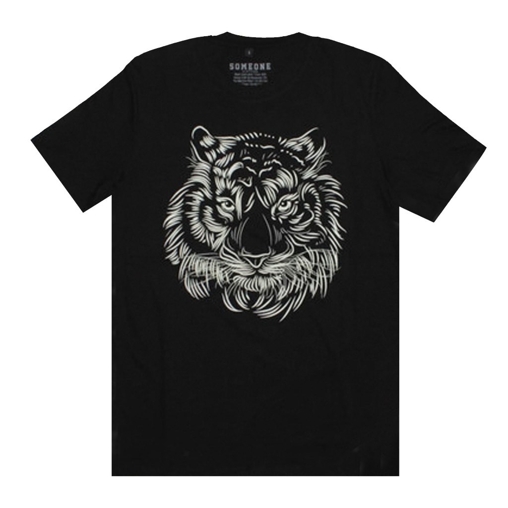 Someone Kaos T Shirt Glow In The Dark Black 100D Tiger