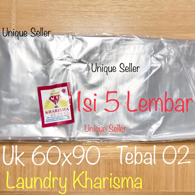 [isi5] Plastik Laundry KHARISMA 60x90 Tebal 03 / Kantong Plastik PP Uk 60 x 90 x 03 / Plastik Opp Te