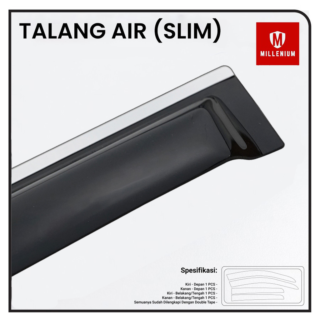 Talang Air Pintu Mobil List Chrome Mobil TOYOTA AGYA Model Slim 4 Pintu