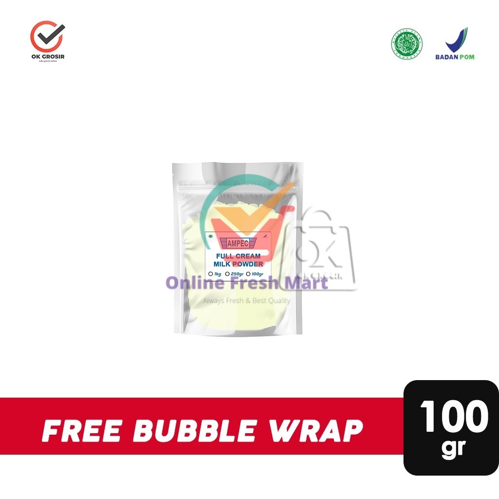 Susu Bubuk Premix Full Cream Ampec (100 gr) - Online Fresh Mart Denpasar