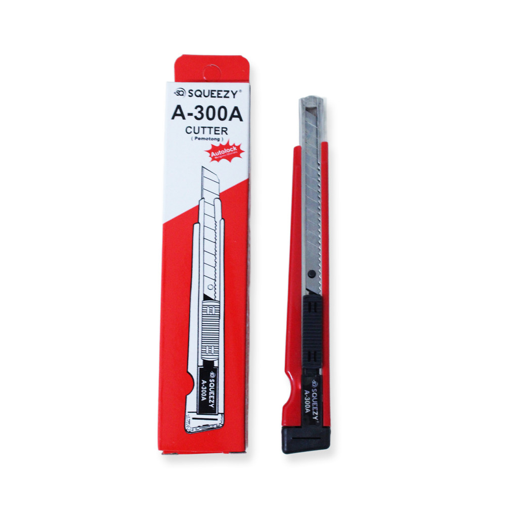 

Pisau Katter Autolock / Pisau Cutter Kecil Squeezy SQ-A300A