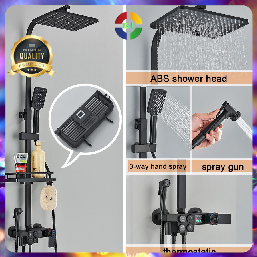 (GI) Shower Kamar Mandi Kran Satu Set Komplit Stainless