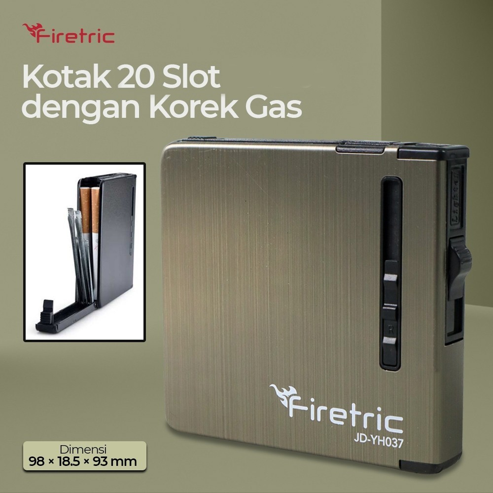 

Firetric Kotak 20 Slot dengan Korek Gas - JD-YH037 - Black