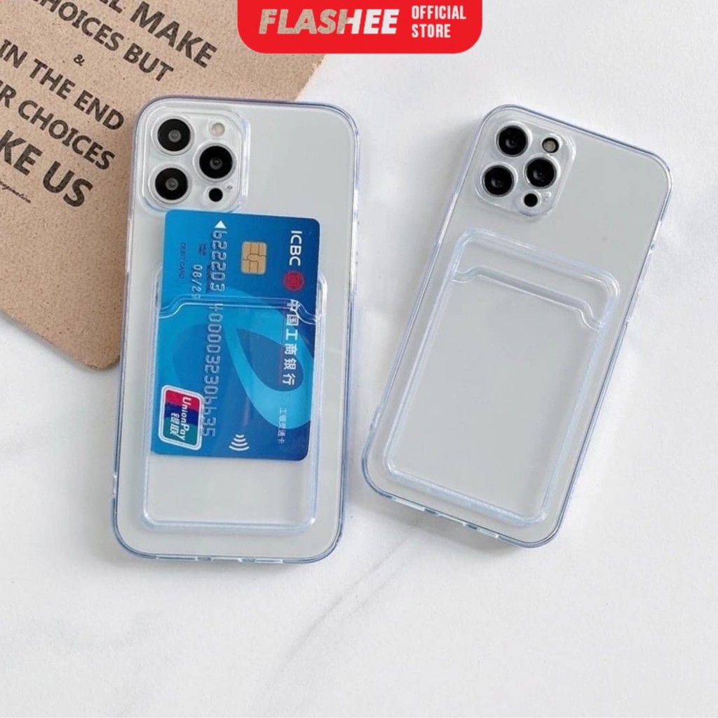 Flashee Softcase Slot Card Holder Polos For Oppo Softcase Slot Card Case Photo Card