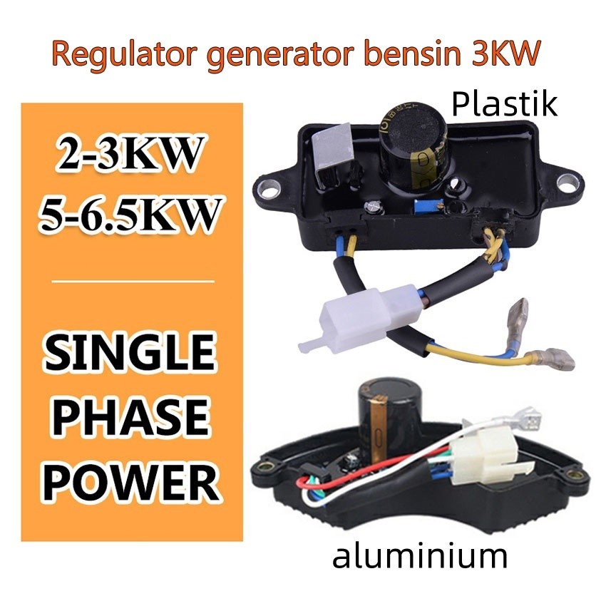 AVR Genset 2000 - 3000 Watt / AVR Genset Oval 5000 - 6500 Watt 1 Phase 6 Kabel