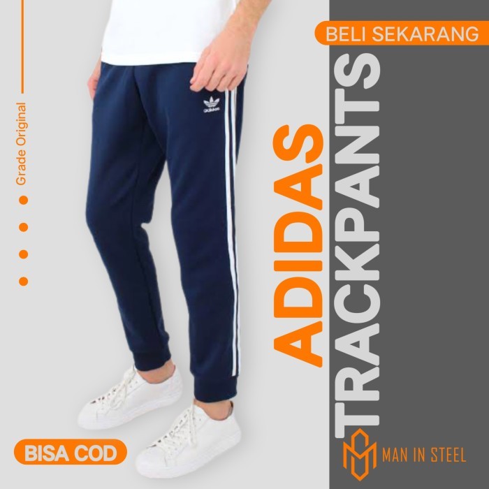 ✔MYlSYO.C✔ -  PASTI READY Celana Jogger Training Olahraga Panjang Pria Adidas Grade Original - biru 