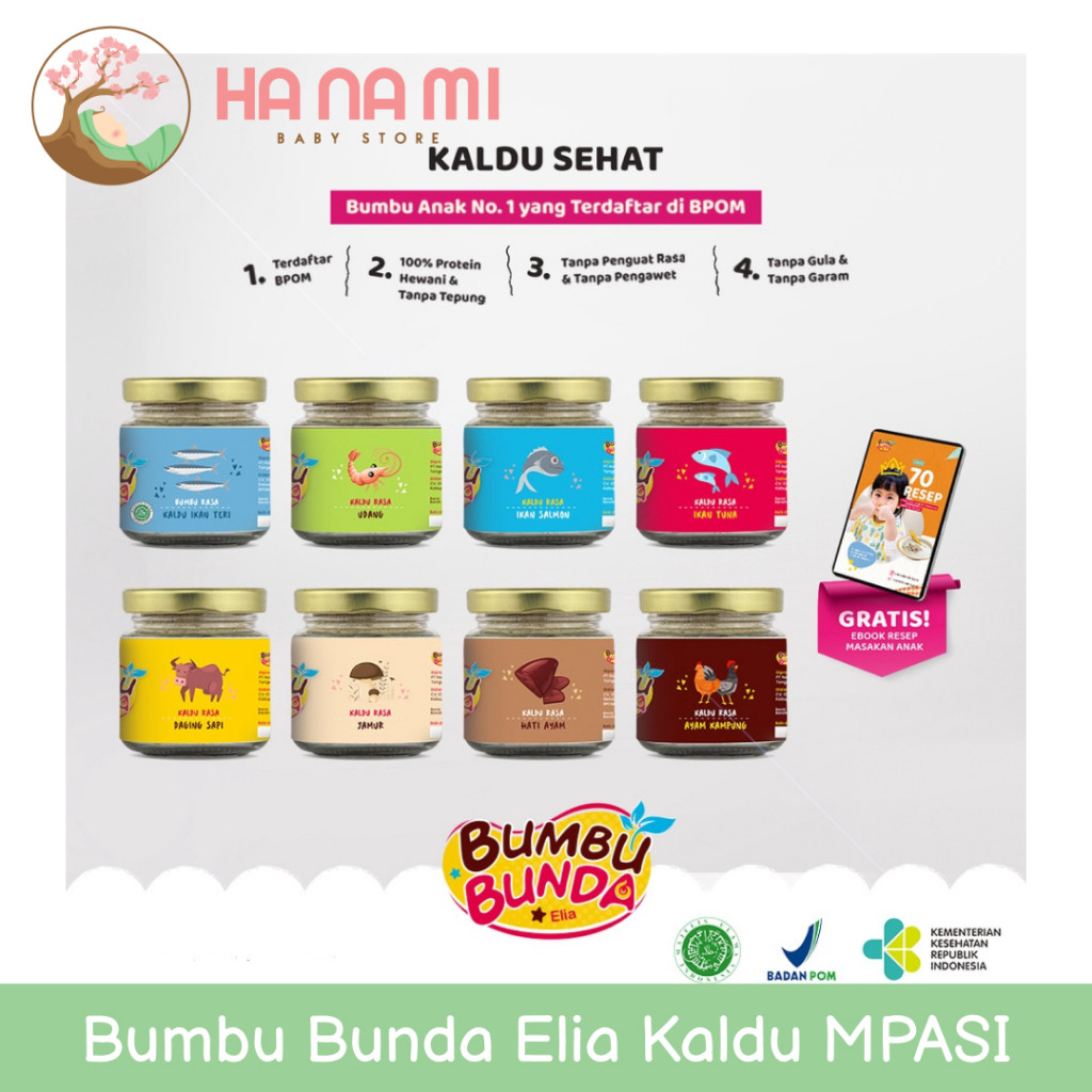 

Bumbu Bunda Elia Kaldu MPASI 6+ Non MSG / Kaldu Mpasi Anak