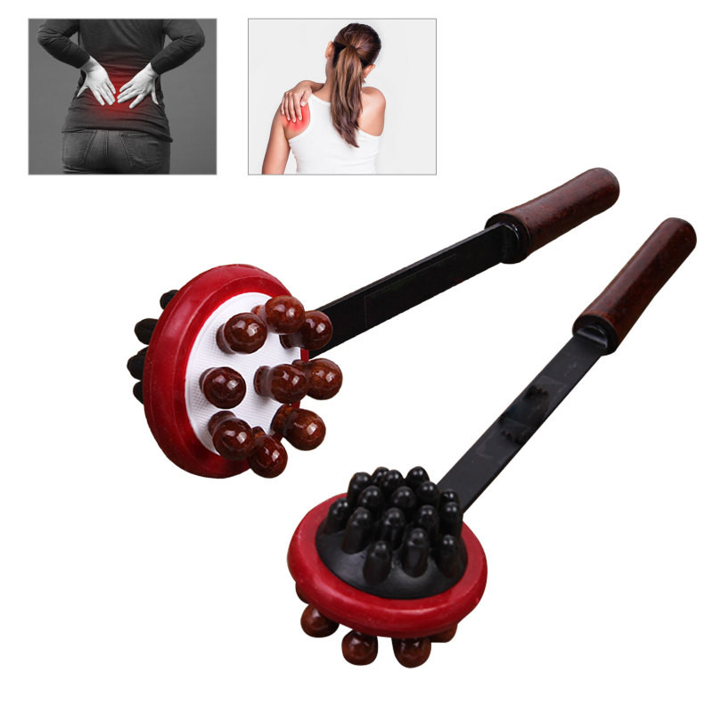 Wooden Massage Hammer Back Head Knock Massager Stick Back Relax Multifunctional Cervical Vertebra Ro