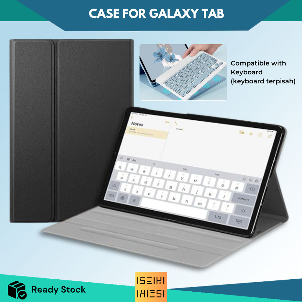 Flip Cover Keyboard Samsung A7 Lite / A9/A9+ Plus / S6 Lite / S9 FE / A7 10.4" Casing Softcase Smart