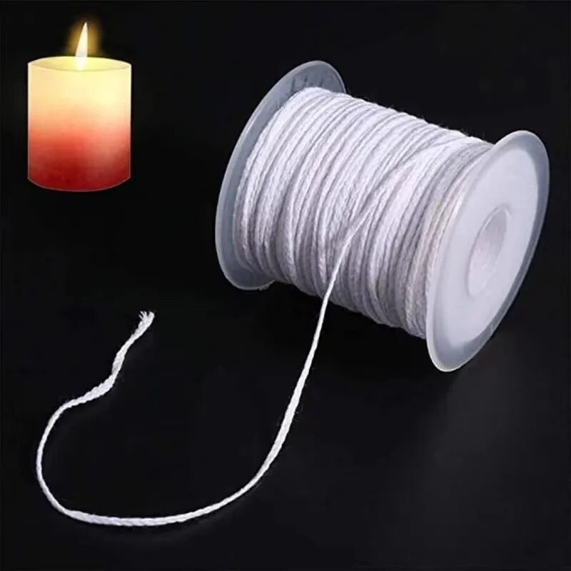 

24 Strands 61 M Woven Cotton Wick Material Wholesale Handmade Candle Making Accessories Home Smokeless Candle Production