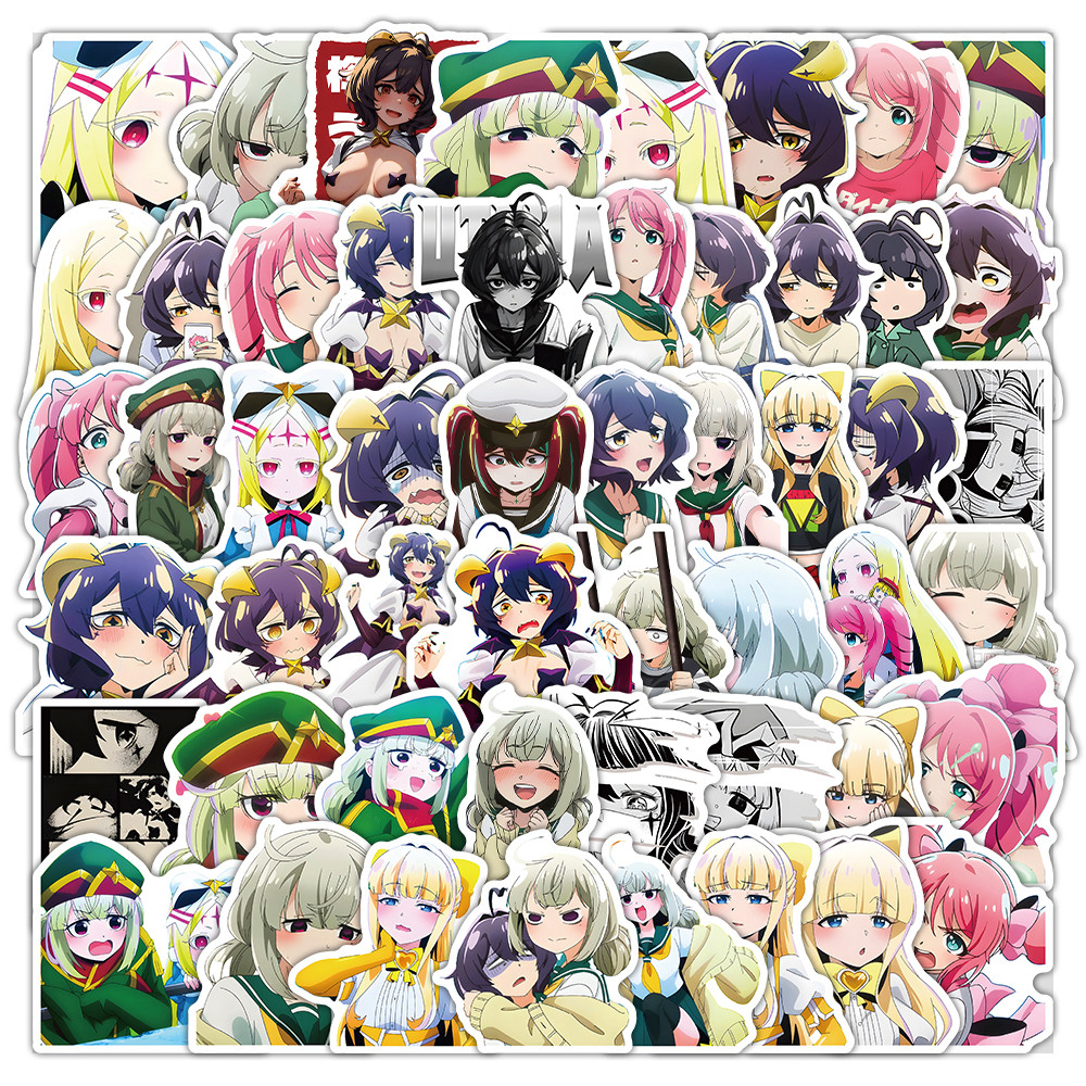 

50pcs Japanese Anime Gushing Over Magical Girls Series Graffiti Stickers Suitable for Desktop Wall Room Decoration DIY Sticker