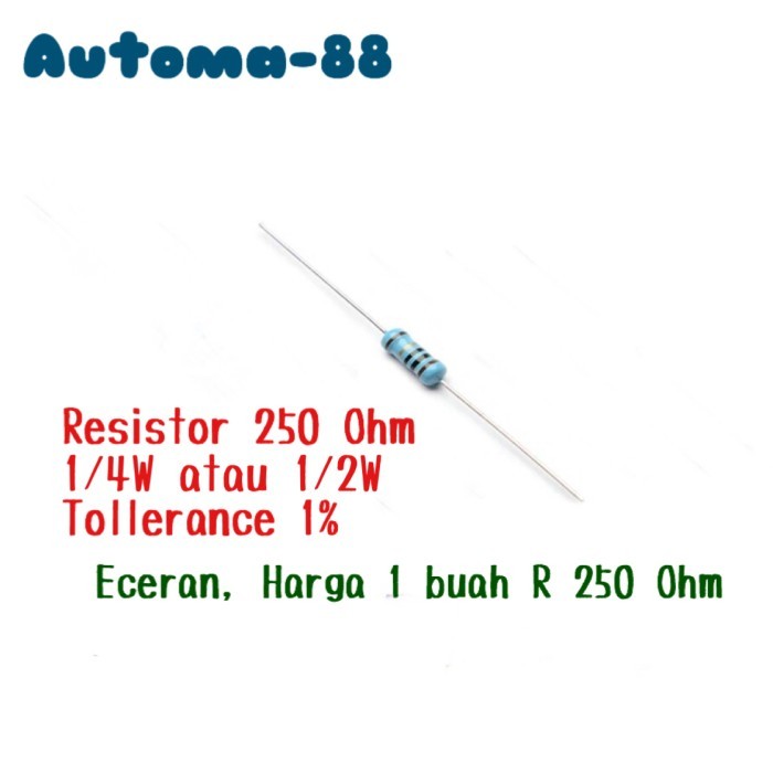 GG88 Resistor 250 Ohm 250R untuk Hart Comm Grosir Beli Banyak Lebih Murah - 1/4 Watt