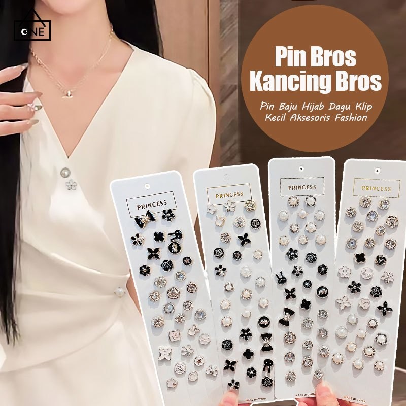 COD❤️Mini Bross Set Bros Pin 10Pcs In 1 Pin Baju Hijab Dagu Klip Kecil Aksesoris Fashion Wanita Kore