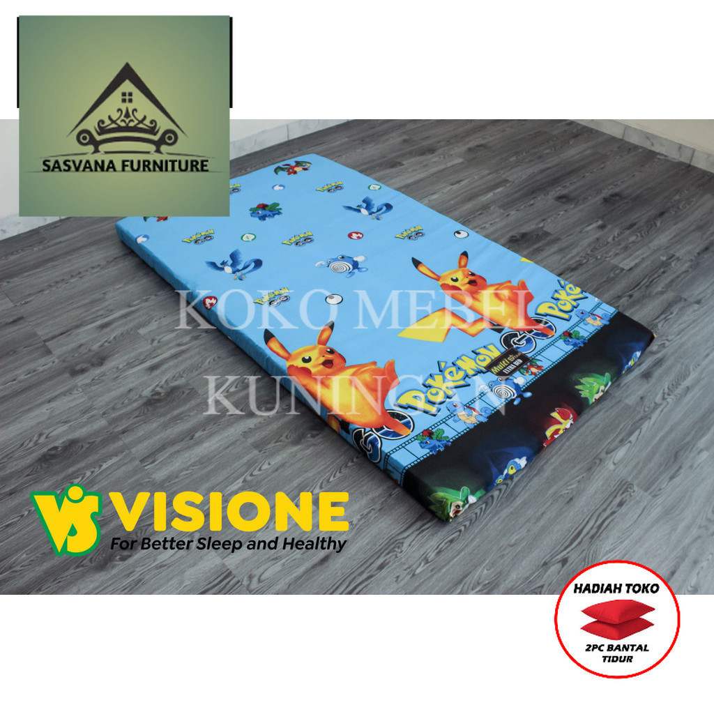 (FREE BANTAL TIDUR) Kasur busa murah kasur lantai kasur lipat extrabed visione ukuraan 100,120,160,1