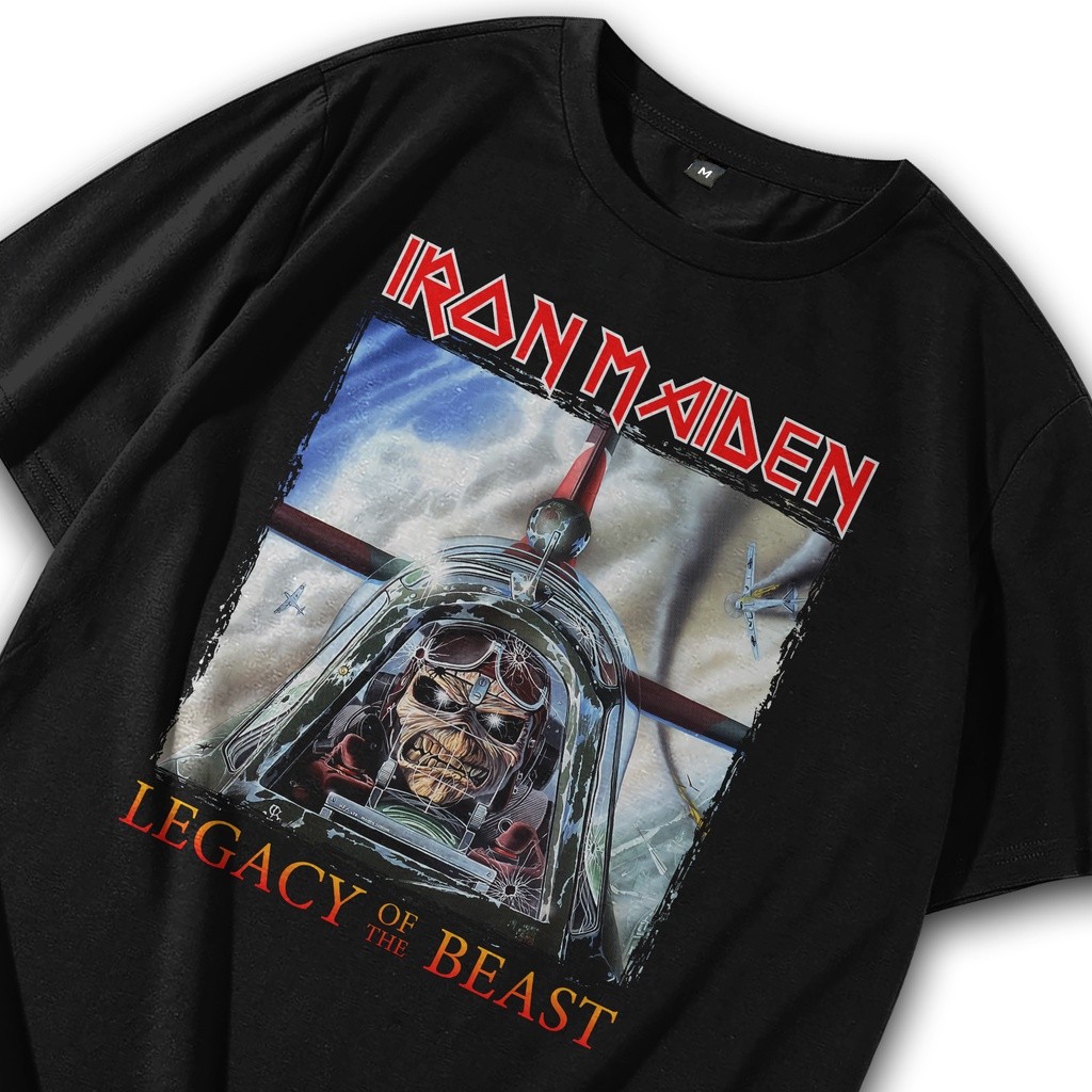 Kaos Musik / Kaos Band Oversize / Tshirt Band Iron Maiden Pilot / T shirt Band / Baju Band / Metal P