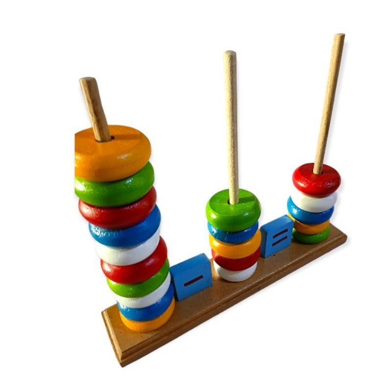 Mainan kreatifitas anak , Mainan Edukatif / Mainan Donat Hitung / Mainan Matematika / Mainan Kayu Ed