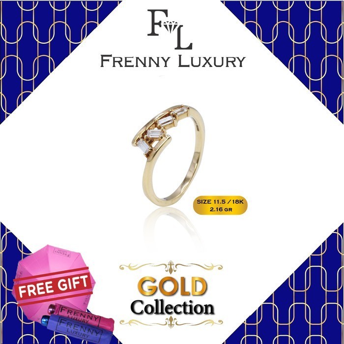 Cincin Emas Rose Gold Sandra Dewi 4 Mata Square 18K