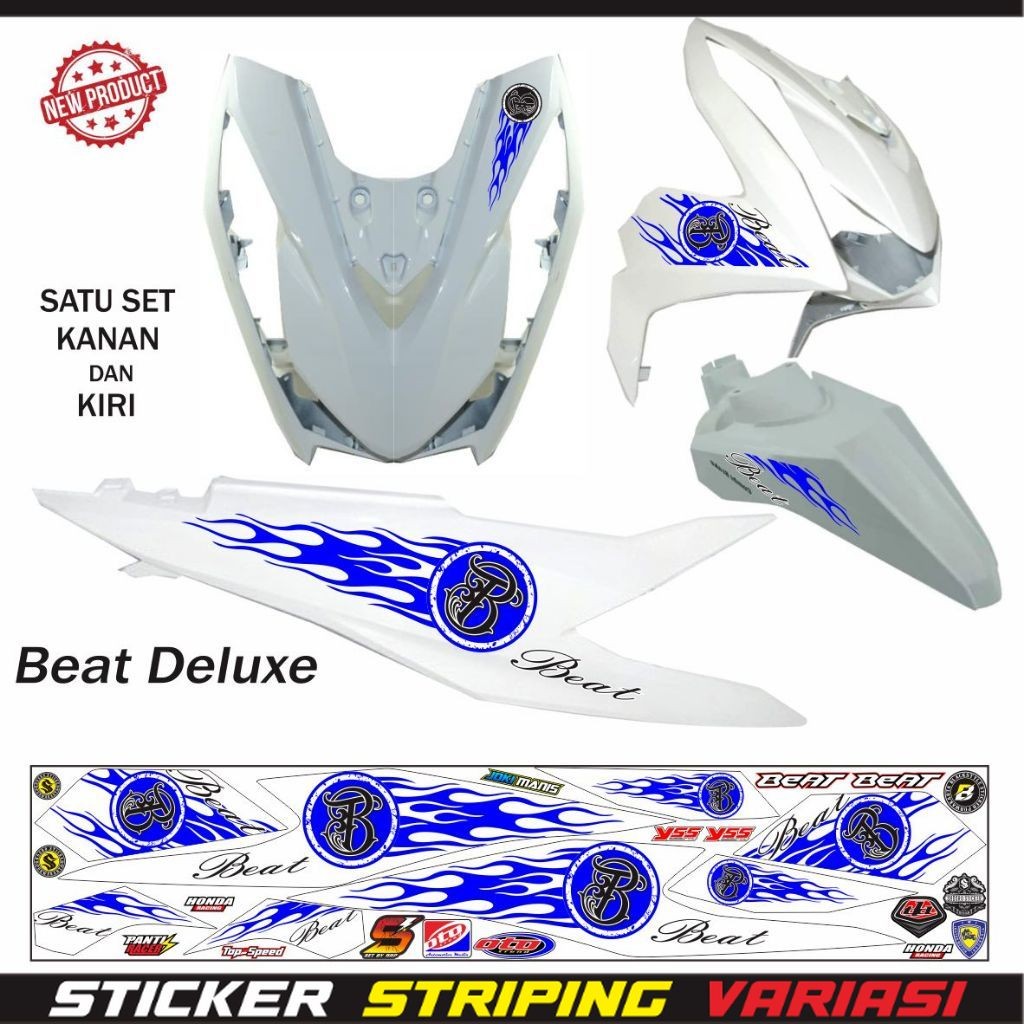 STRIPING BEAT ISS DELUXE 2020 VARIASI HONDA BEAT BARU CBS DELUXE 2021 / 2023 STIKER POLET