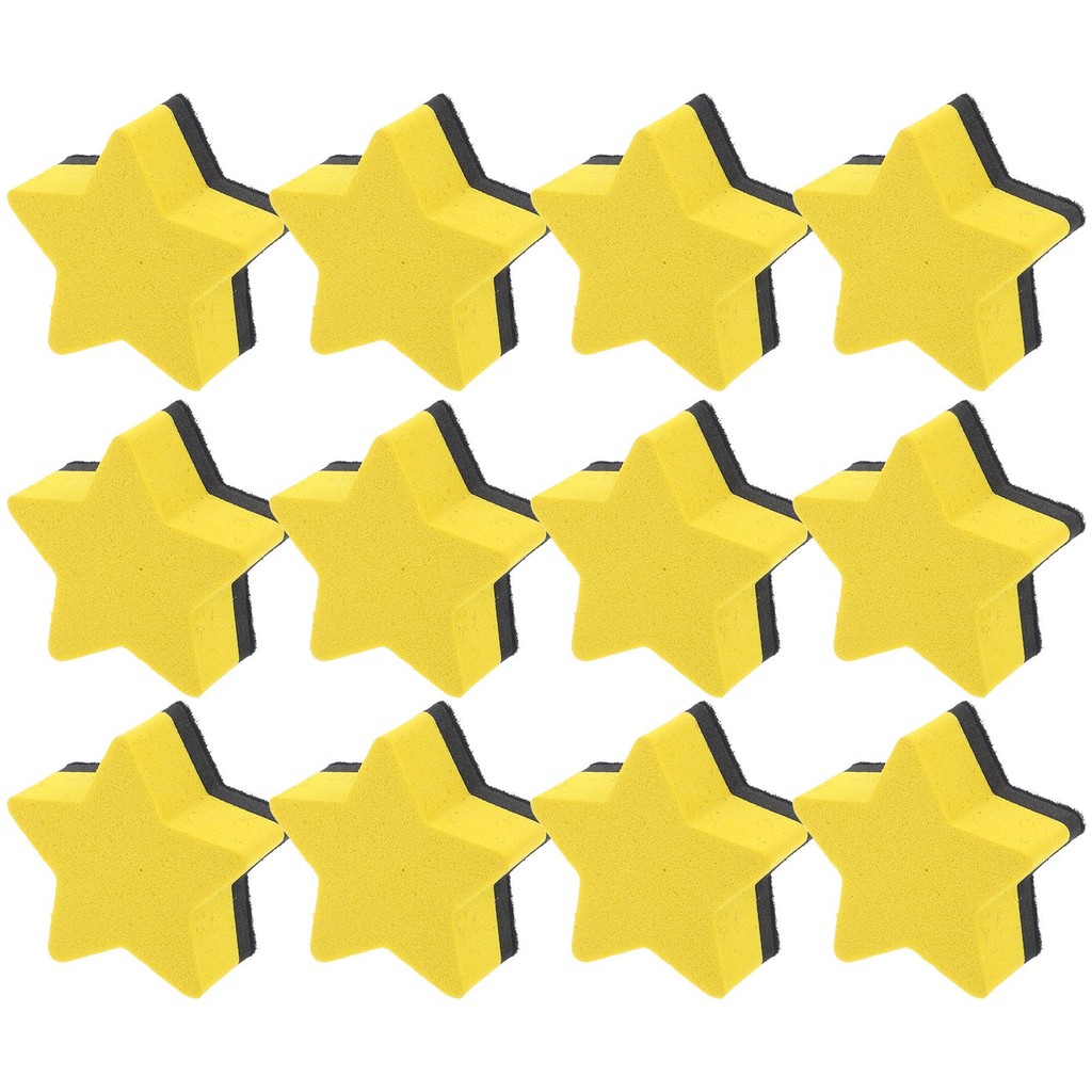 

12 Pcs Pentagram Eraser Whiteboard Erasers Reusable Mini Kids Dry School Supplies Classroom Teacher Magnetic Classroom Supplies
