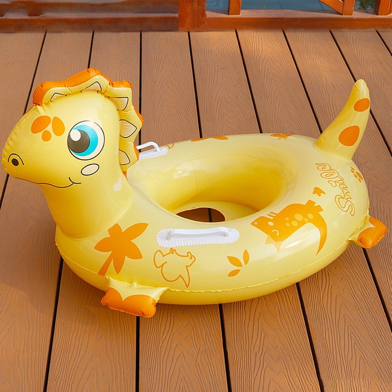 

Children Inflatable Floating Row with Handle Surfboard Floating Bed Air Mattress Large Cute Dinosaur Inflatable Floating Row