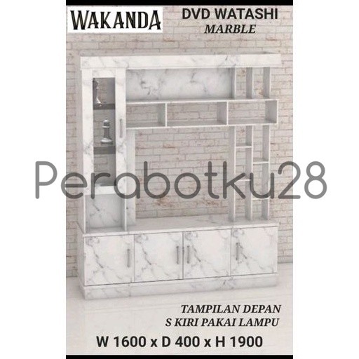 [ PERABOTKU28 ] Lemari Hias TV Minimalis - Lemari TV Dwi Fungsi sekat ruangan - Medan