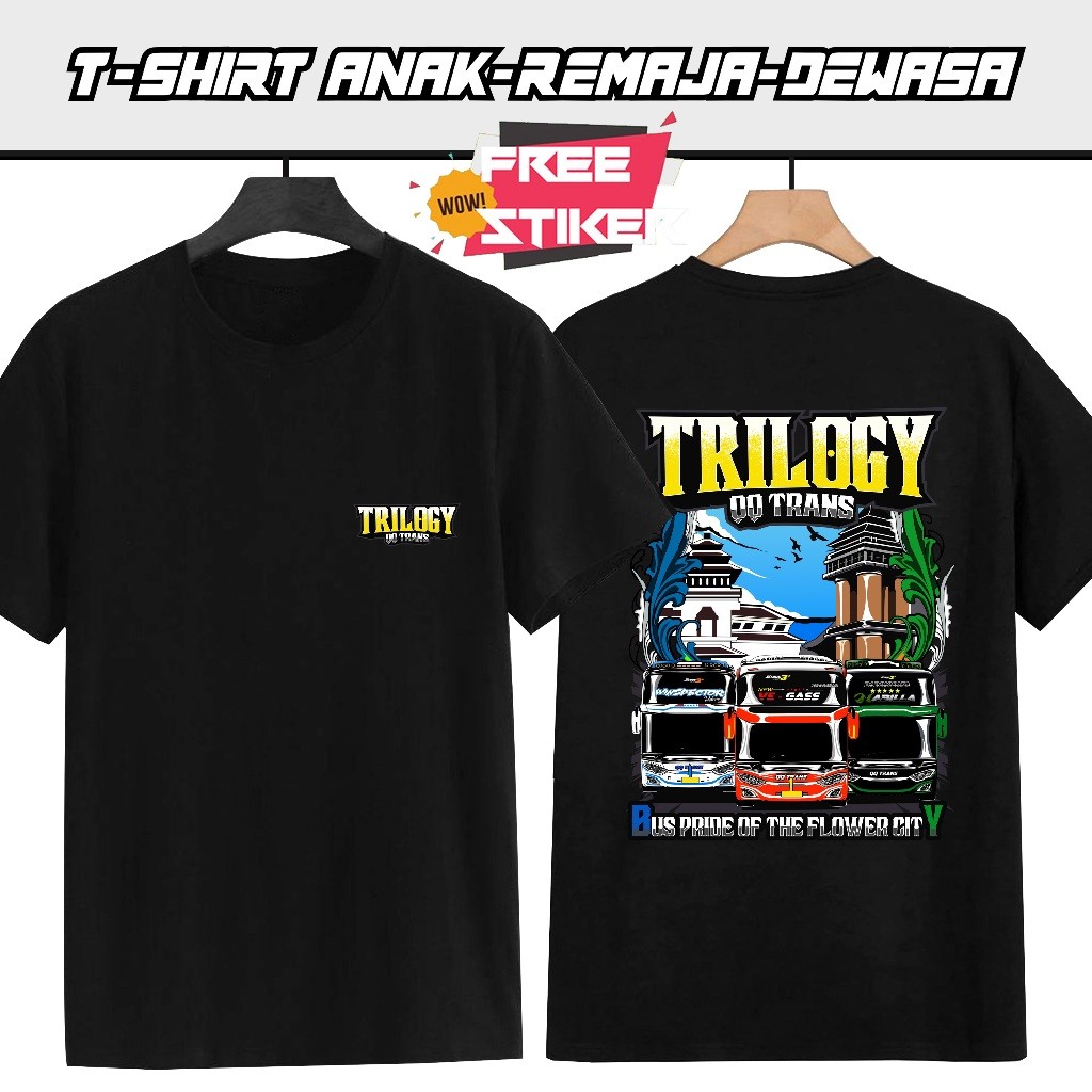 Baju BUS TRILOGY QQ TRANS anak-dewasa/JET BUS 3