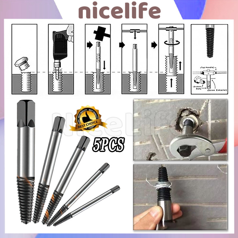 Pembuka Baut Drat Kran Rusak Patah Set / Screw Extractor