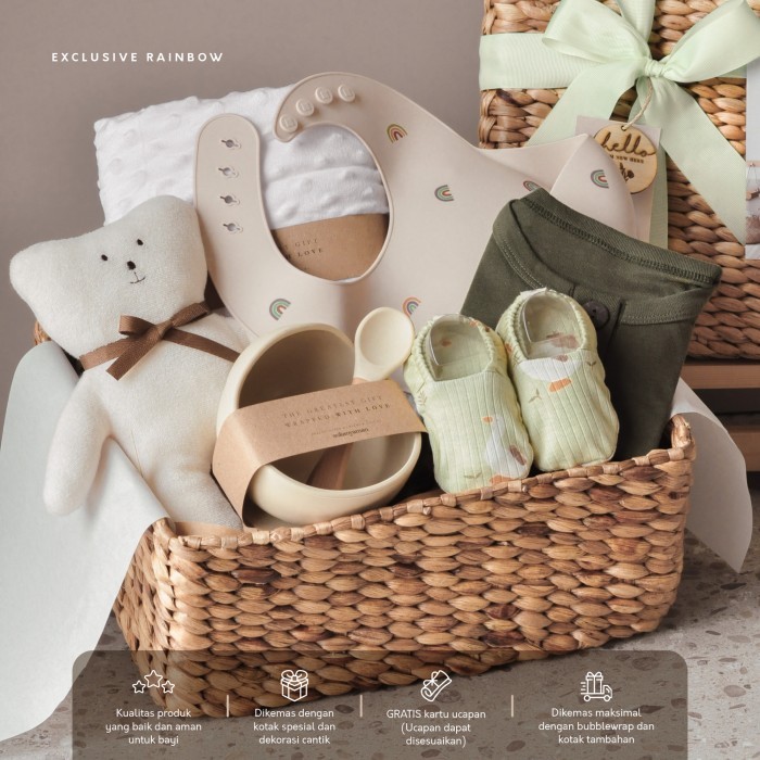 

[New Arrival] Exclusive baby gift set | Newborn baby gift set | kado lahiran bayi - Exc. Rainbow