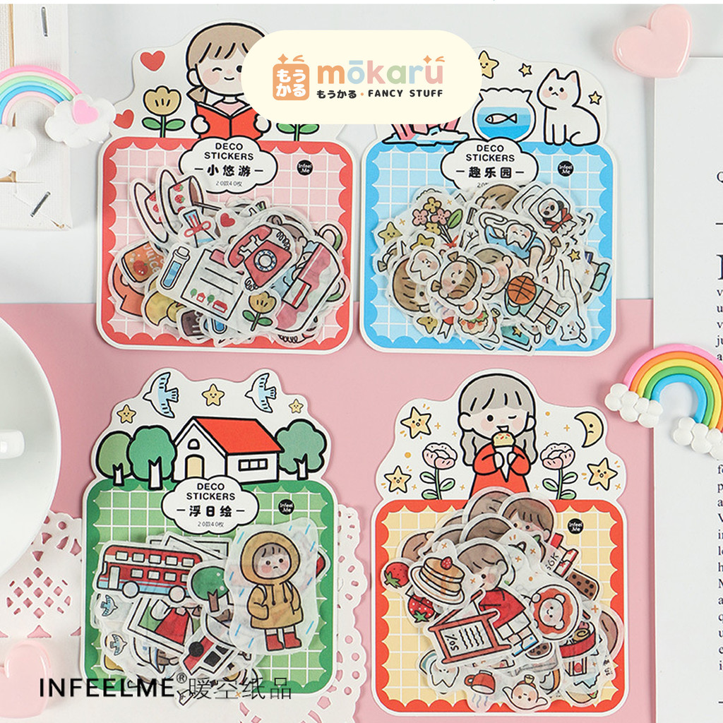 

Enjoyable Free Time Flake Stickers / Diary Sticker Jurnal Stiker Hias Karakter Lucu
